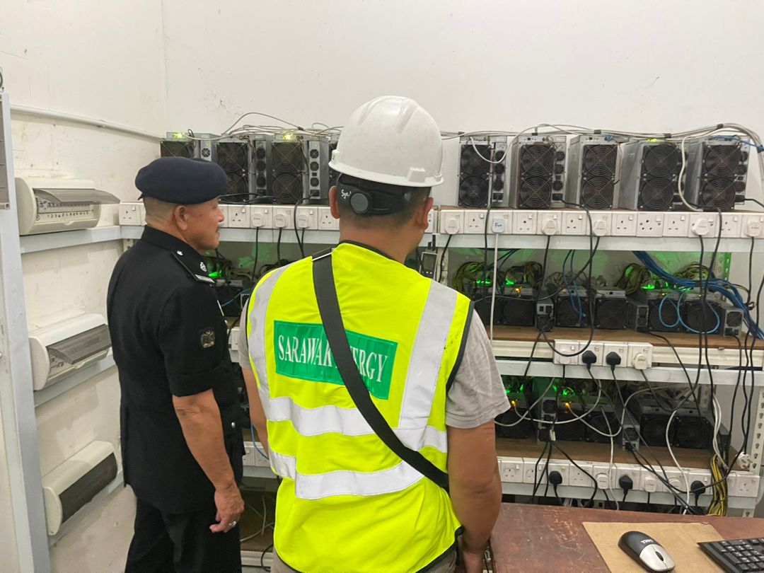 Borneo authorities seize illegal crypto miners running off stolen power